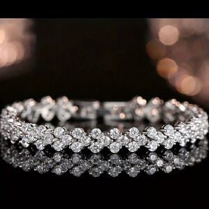 9.1 Carat Moissanite S925 Sterling Silver tennis bracelet